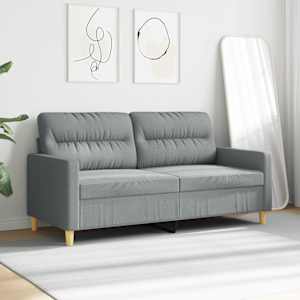 2místná pohovka světle šedá 140 cm textil - obrázek 3