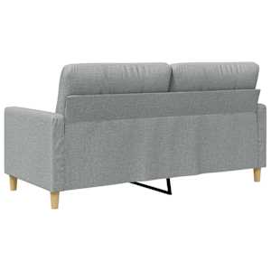 2místná pohovka světle šedá 140 cm textil - obrázek 6