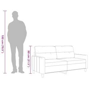 2místná pohovka světle šedá 140 cm textil - obrázek 10