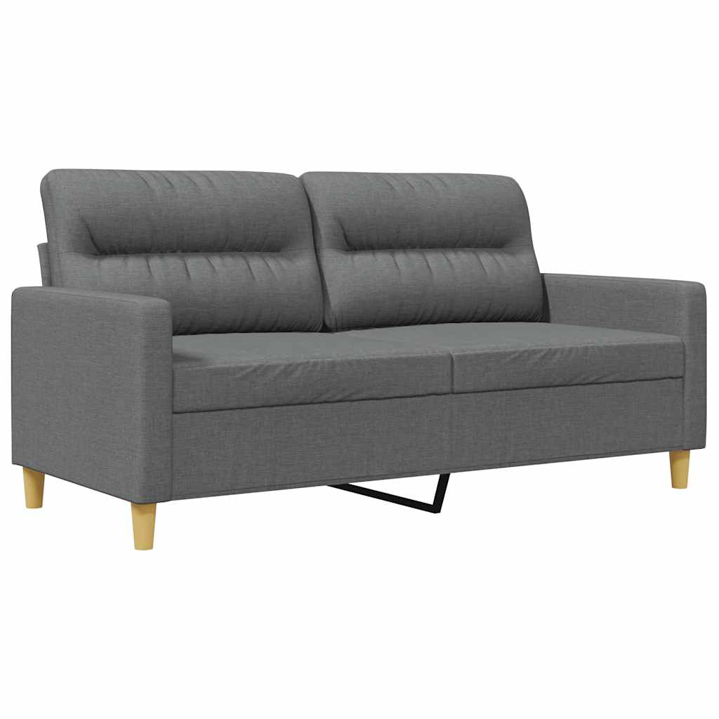 VidaXL Tweezitsbank 140 Cm Stof Donkergrijs