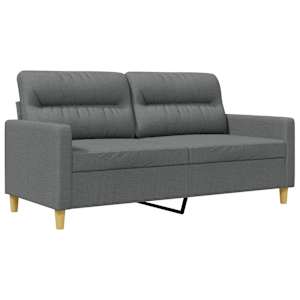 2místná pohovka tmavě šedá 140 cm textil - obrázek 2