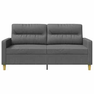 2místná pohovka tmavě šedá 140 cm textil - obrázek 4