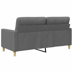 2místná pohovka tmavě šedá 140 cm textil - obrázek 6
