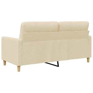 2místná pohovka krémová 140 cm textil - obrázek 6