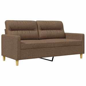 2místná pohovka hnědá 140 cm textil - obrázek 2