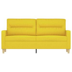 vidaXL 2-seater Sofa Light Yellow Fabric (100% polyester), metal, textilene