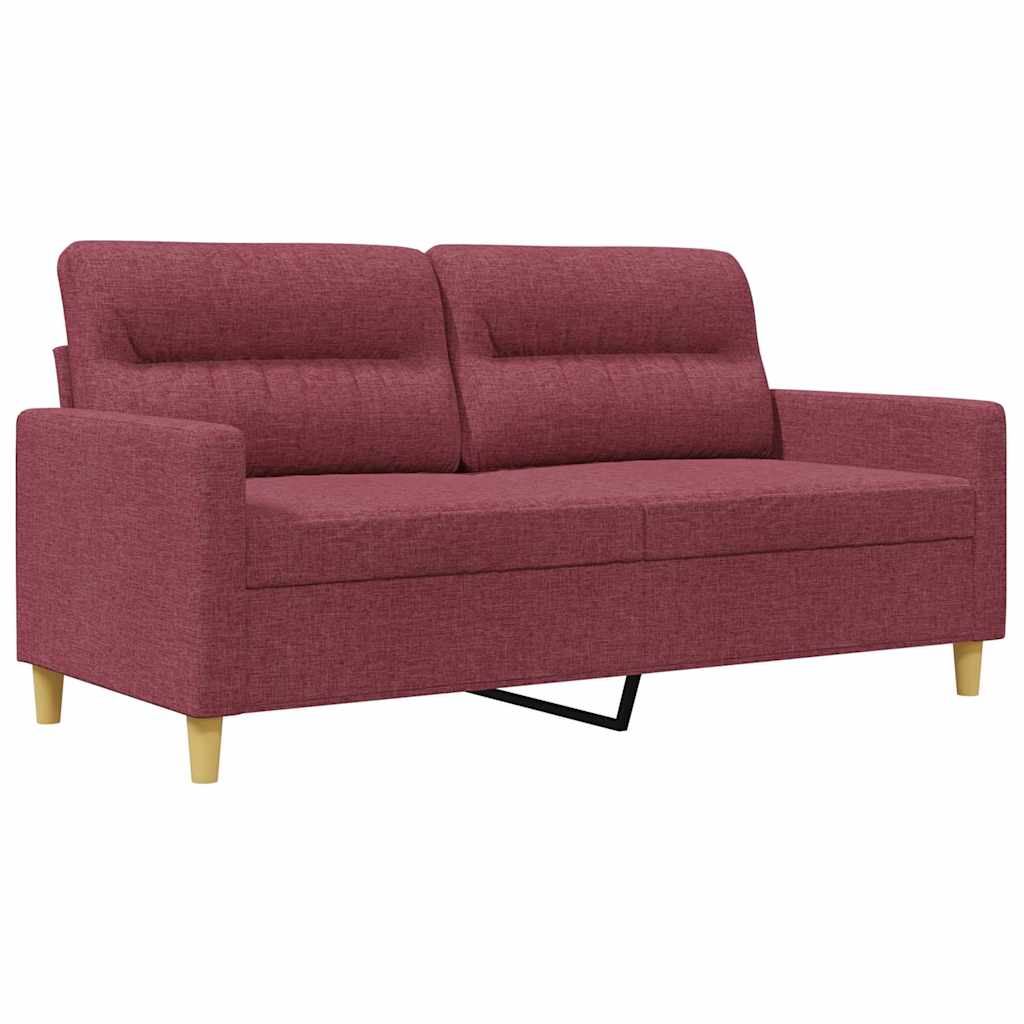 vidaXL 2místná pohovka vínová 140 cm textil