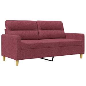 2místná pohovka vínová 140 cm textil - obrázek 2