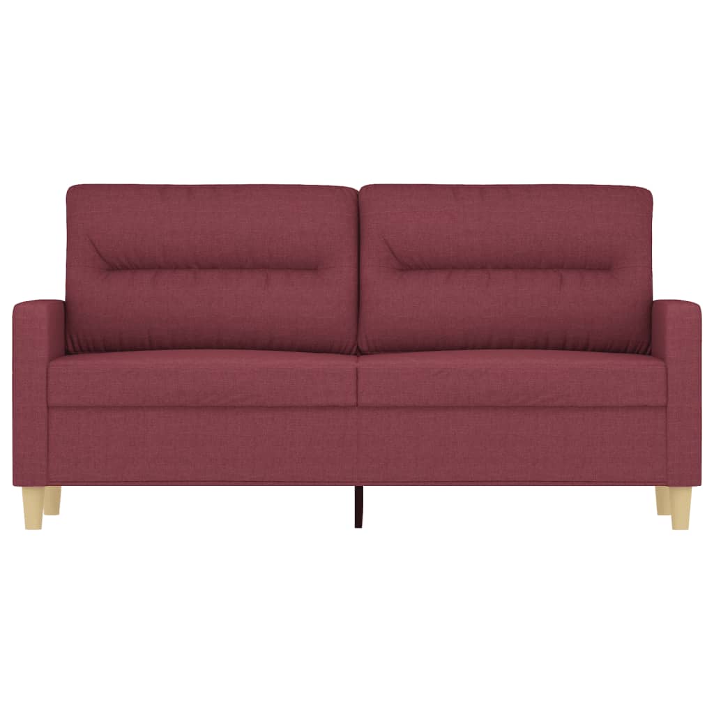 vidaXL Canapea cu 2 locuri, roșu vin, 140 cm, material textil