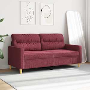 2místná pohovka vínová 140 cm textil - obrázek 3