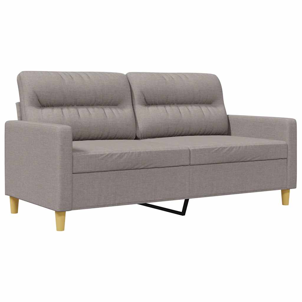 vidaXL 2místná pohovka taupe 140 cm textil