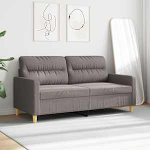 2místná pohovka taupe 140 cm textil - obrázek 3