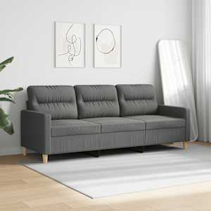 3místná pohovka tmavě šedá 180 cm textil - obrázek 3