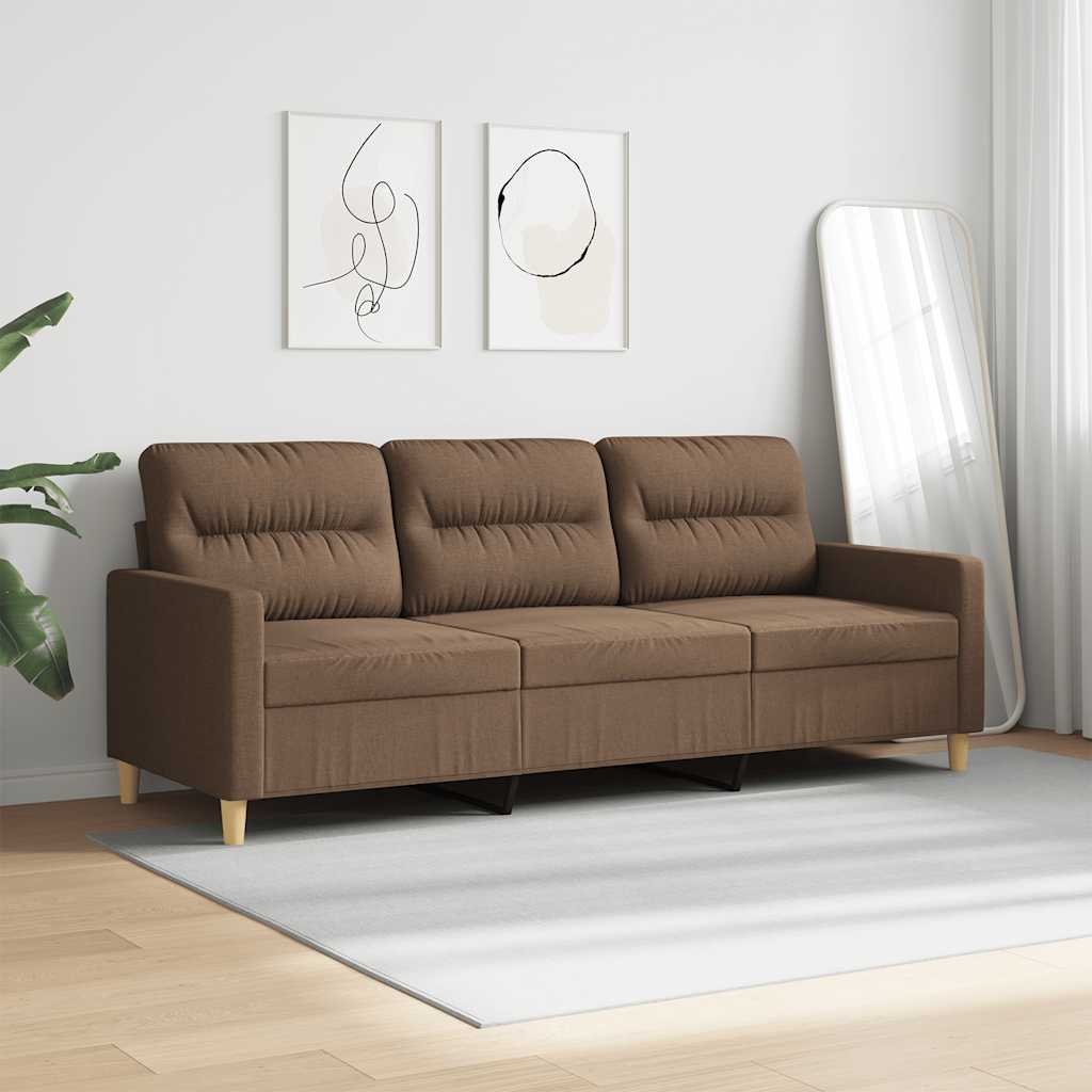 Thumbnail - vidaXL 3-Sitzer-Sofa Braun 180 cm Stoff
