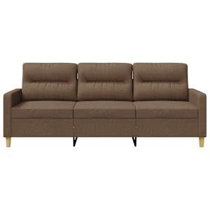 3místná pohovka hnědá 180 cm textil - obrázek 4