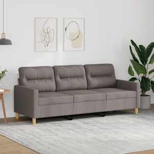 3místná pohovka taupe 180 cm textil - obrázek 1