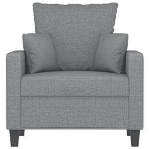 Křeslo světle šedé 60 cm textil - obrázek 4