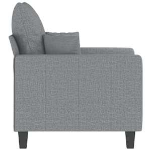 Křeslo světle šedé 60 cm textil - obrázek 5