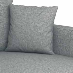 Křeslo světle šedé 60 cm textil - obrázek 7