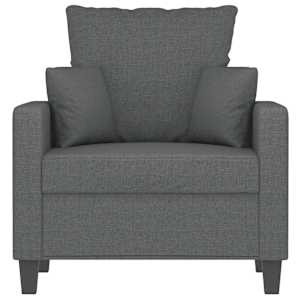 Křeslo tmavě šedé 60 cm textil - obrázek 4