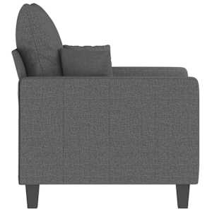 Křeslo tmavě šedé 60 cm textil - obrázek 5