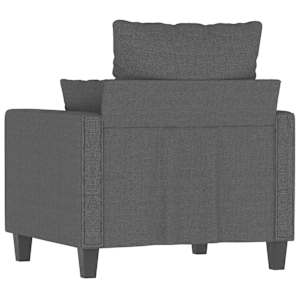 Křeslo tmavě šedé 60 cm textil - obrázek 6