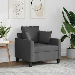 Křeslo tmavě šedé 60 cm textil - obrázek 1