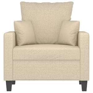 Křeslo krémové 60 cm textil - obrázek 4