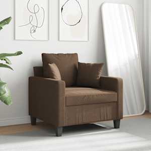 Křeslo hnědé 60 cm textil - obrázek 3