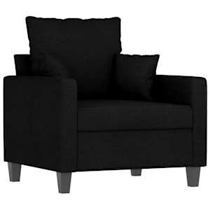 Křeslo černé 60 cm textil - obrázek 2