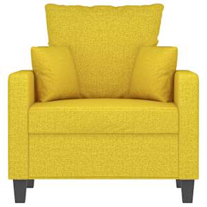 Křeslo světle žluté 60 cm textil - obrázek 4