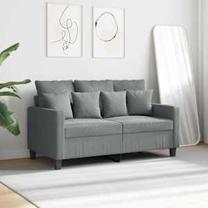 2místná pohovka světle šedá 120 cm textil - obrázek 3