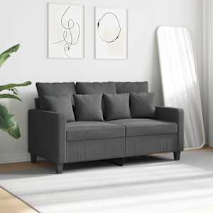 2místná pohovka tmavě šedá 120 cm textil - obrázek 3
