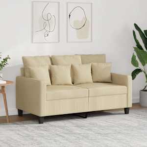 2místná pohovka krémová 120 cm textil - obrázek 1