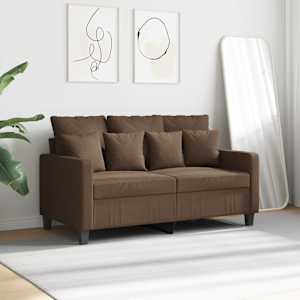 2místná pohovka hnědá 120 cm textil - obrázek 3