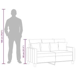2místná pohovka černá 120 cm textil - obrázek 10