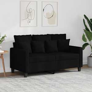 2místná pohovka černá 120 cm textil - obrázek 1