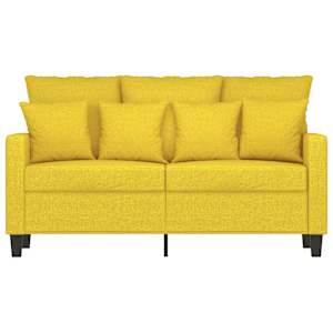 2místná pohovka světle žlutá 120 cm textil - obrázek 4