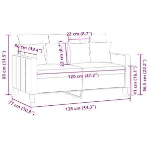 2místná pohovka světle žlutá 120 cm textil - obrázek 9