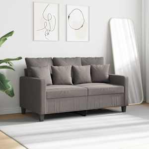 2místná pohovka taupe 120 cm textil - obrázek 3