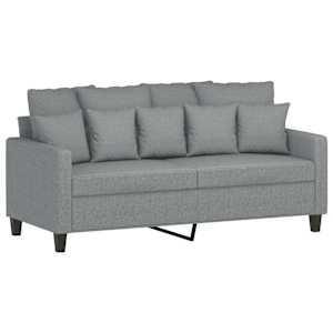 2místná pohovka světle šedá 140 cm textil - obrázek 2