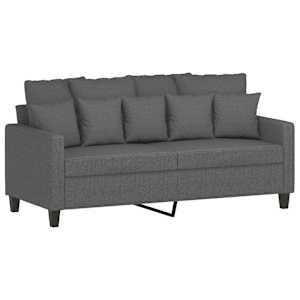 2místná pohovka tmavě šedá 140 cm textil - obrázek 2
