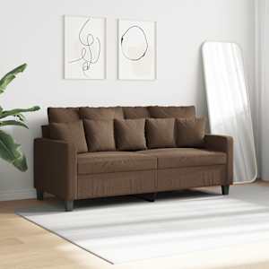 2místná pohovka hnědá 140 cm textil - obrázek 3