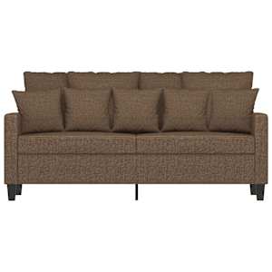 2místná pohovka hnědá 140 cm textil - obrázek 4