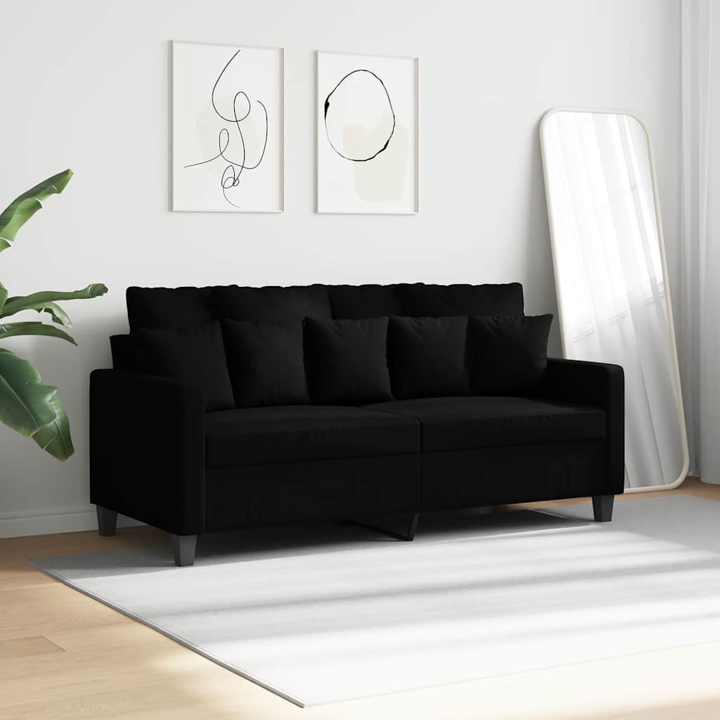Thumbnail - vidaXL 2-Sitzer-Sofa Schwarz 140 cm Stoff