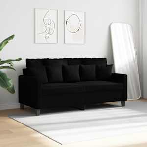 2místná pohovka černá 140 cm textil - obrázek 3