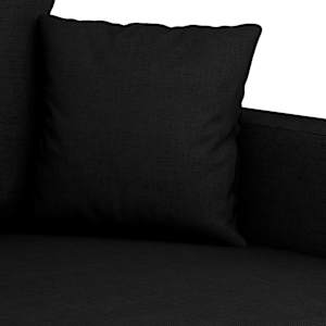 2místná pohovka černá 140 cm textil - obrázek 7