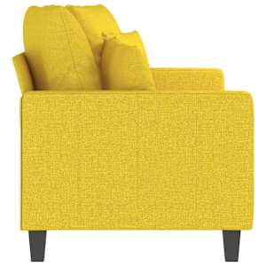2místná pohovka světle žlutá 140 cm textil - obrázek 5