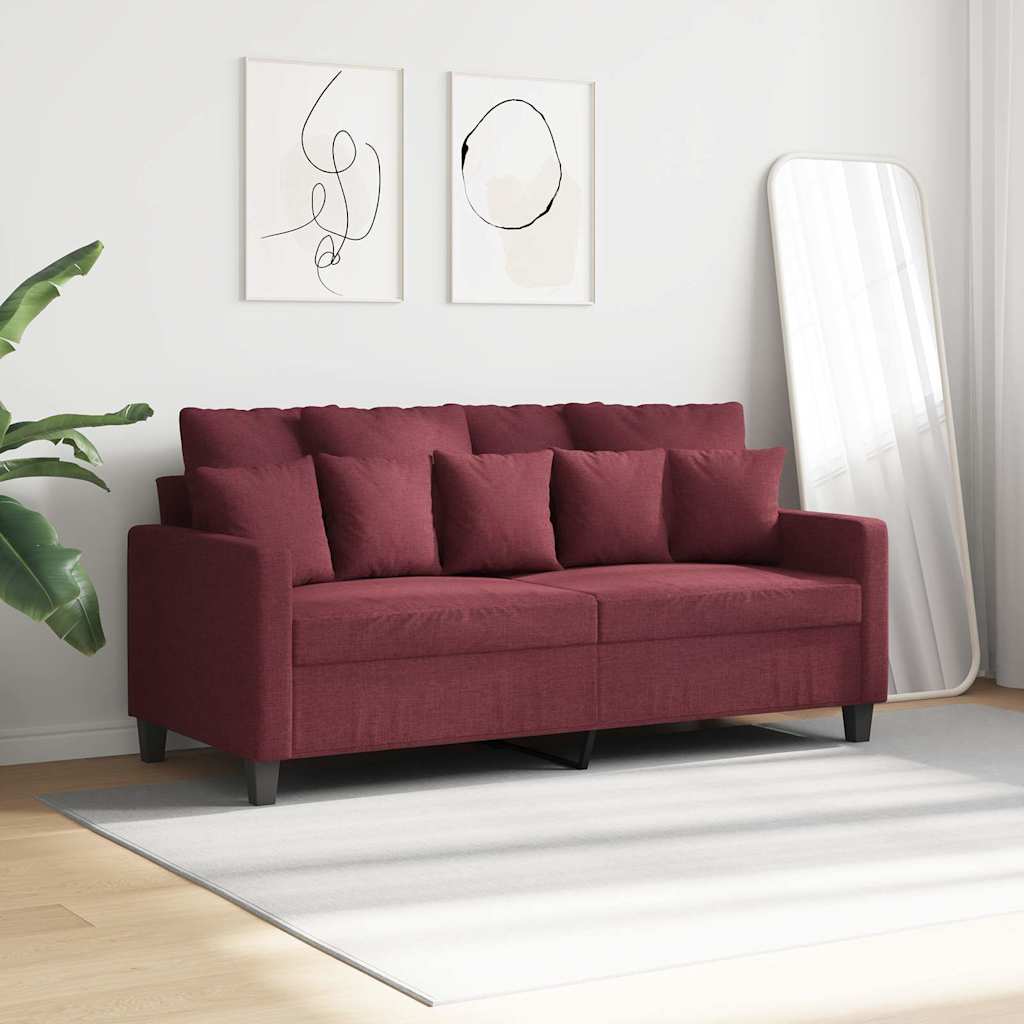 Thumbnail - vidaXL 2-Sitzer-Sofa Weinrot 140 cm Stoff