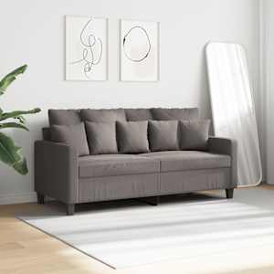 2místná pohovka taupe 140 cm textil - obrázek 3